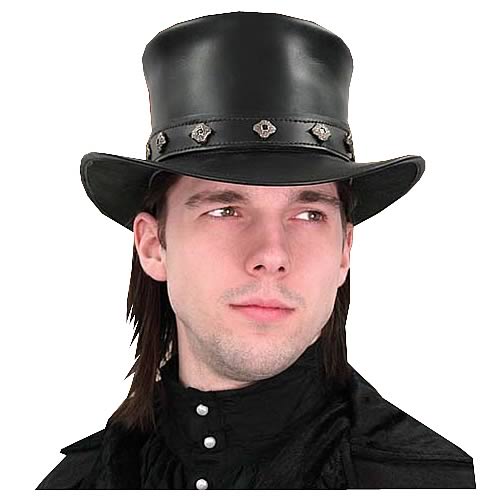 Steampunk Leather Top Hat